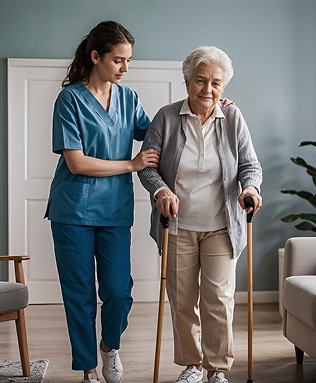 a Arizona senior being assisted with daily living